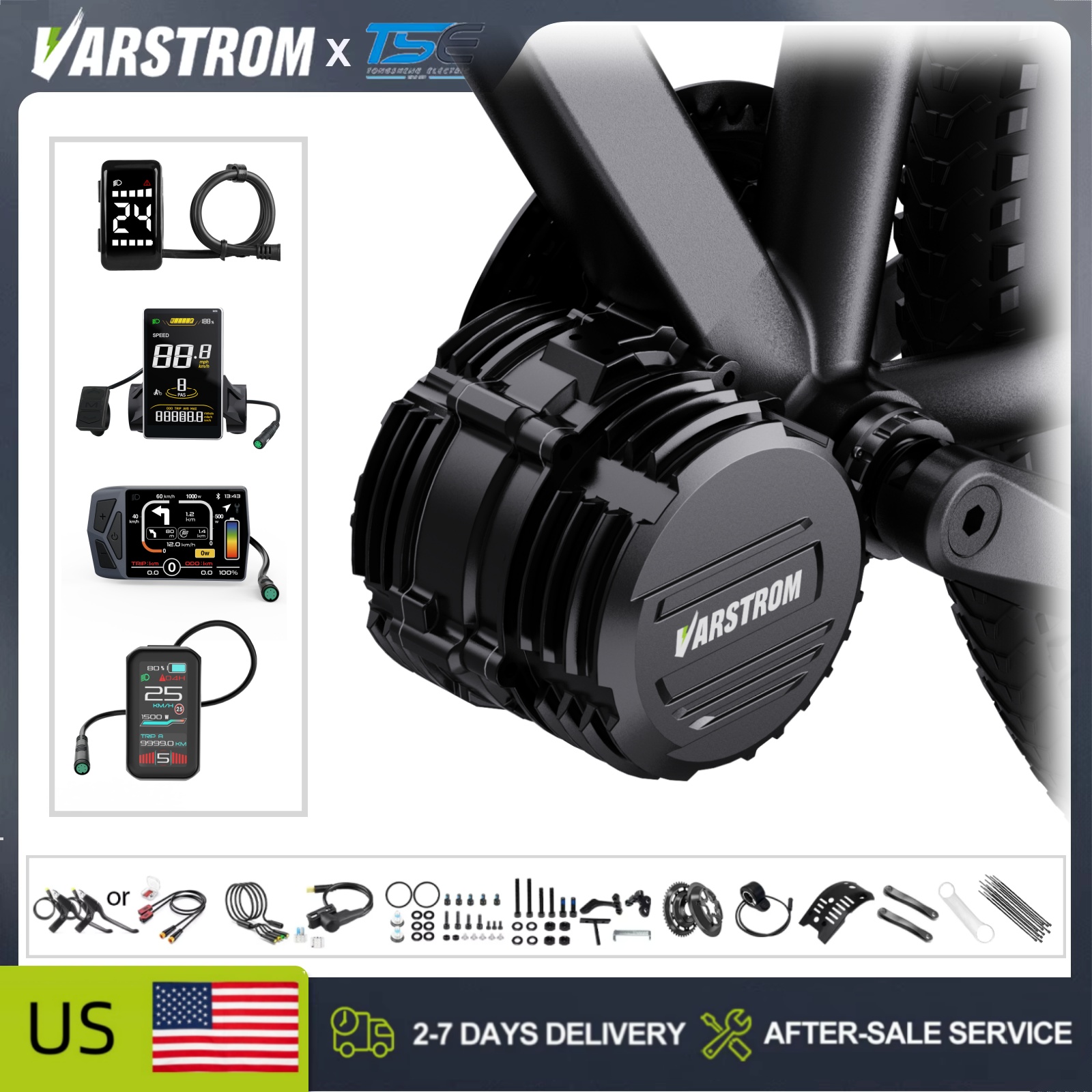 [Stok di AS] Kit Motor Pengger - Mid Drive Conversion Kit 1000W ulasan dan harga